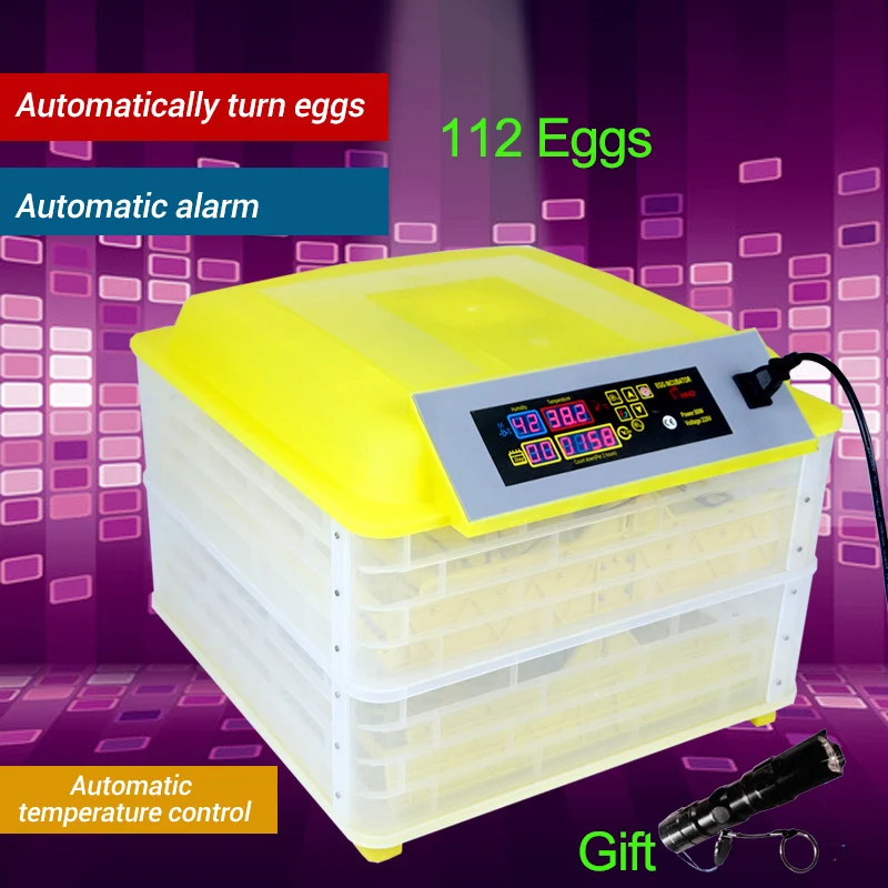 US $159.99 Egg Incubator Digital Automatic Incubator 112 Egg White Turning Temperature Control Farm Egg Incubator Controller