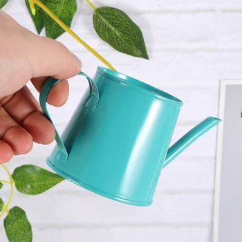 

1Pc Mini Iron Watering Can Household Watering Can Watering Pot Decor Sprinkled Kettle Layout for Home Desktop Photo