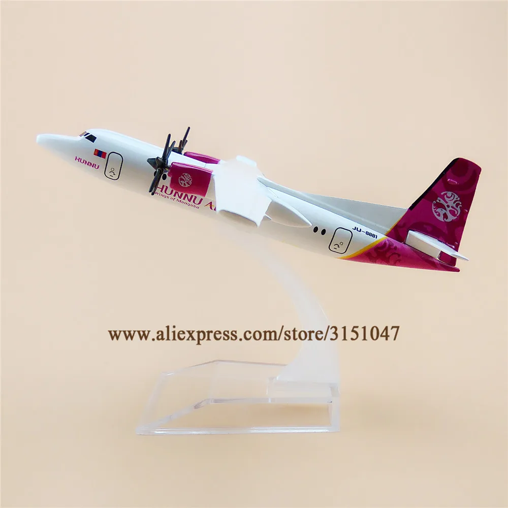 Avião aéreo fok air fokker f50 F-50, modelo de avião de liga de metal diecast, modelo de avião para crianças, 16cm, mongolia, caça presente