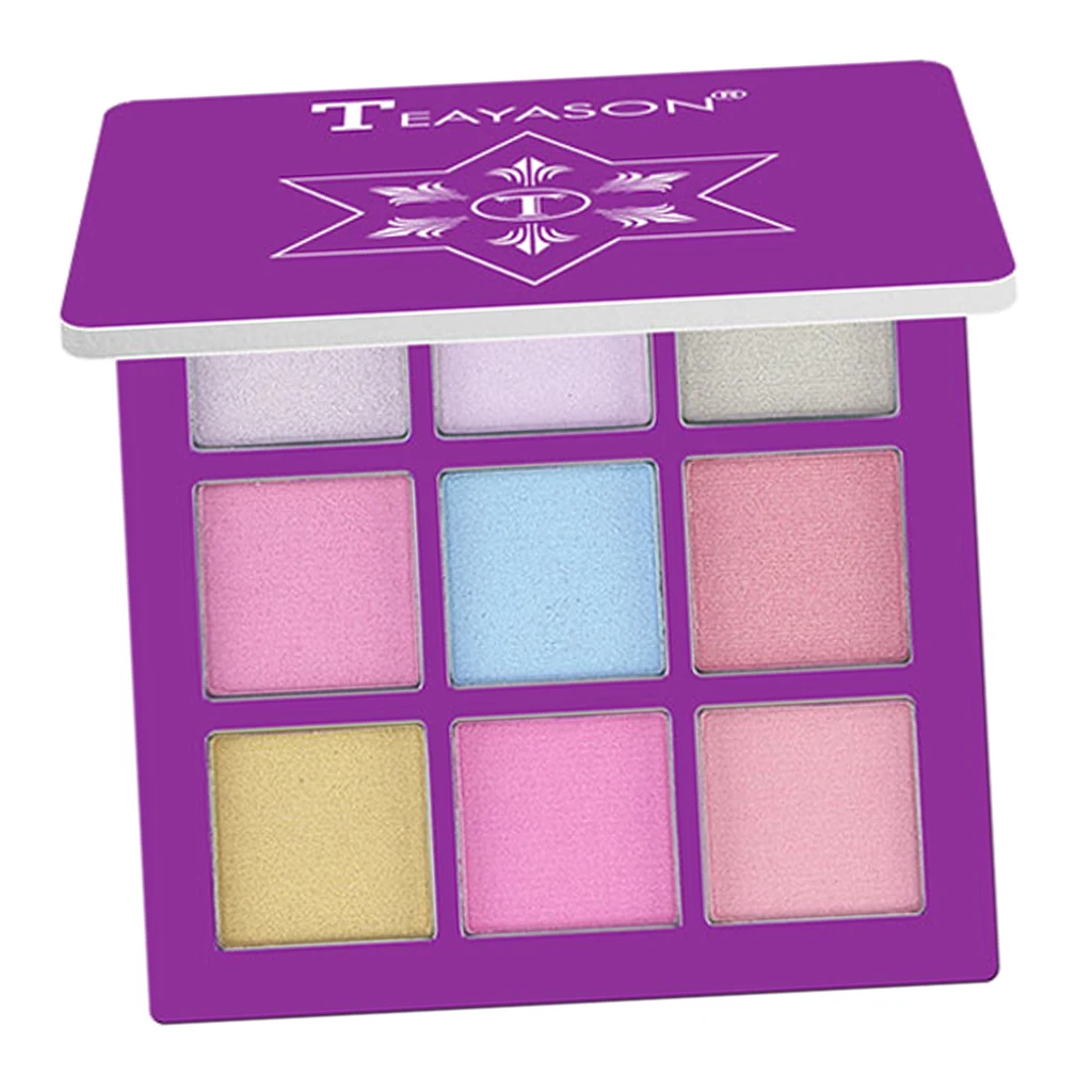 1Pcs 9 Colors Eyeshadow Palette, Professional Makeup Powder Palette, Cosmetics Perfect Color Eye Shadow Tray For Women Girls