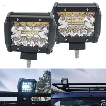 

4'' 60W Work Light 4X4 LED light bar Off road 12v 24v Auto Driving Working lamp Combo beam headlight car SUV boat tractor truck