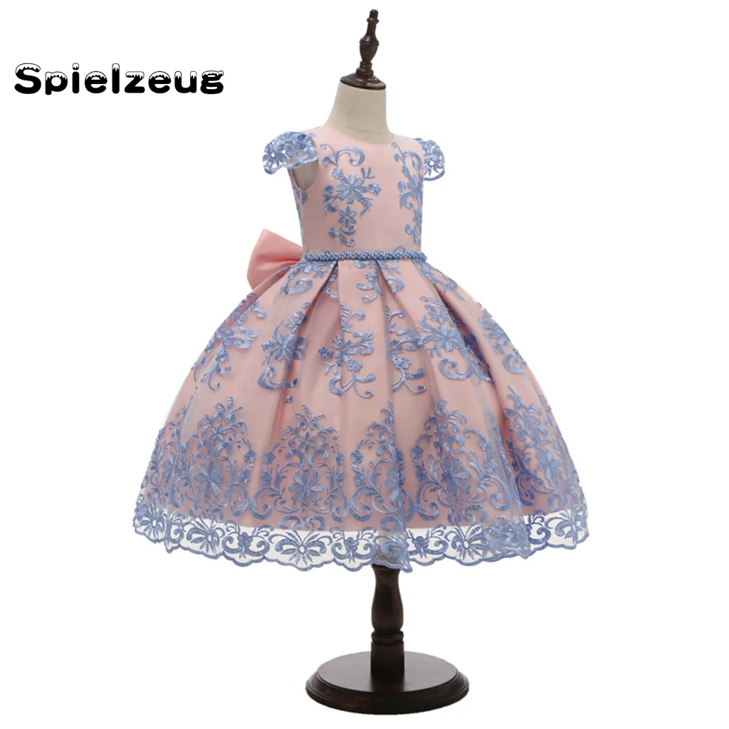 Новинка; детское платье-пачка для дня рождения; праздничное платье принцессы для маленьких девочек с цветочным рисунком и короткими рукавами; фатиновая кружевная официальная одежда; костюмы;# g4