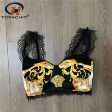 12,12 Горячая распродажа! Новая мода сексуальный принт Кружева сторона Спагетти ремни бюстгальтер жилет