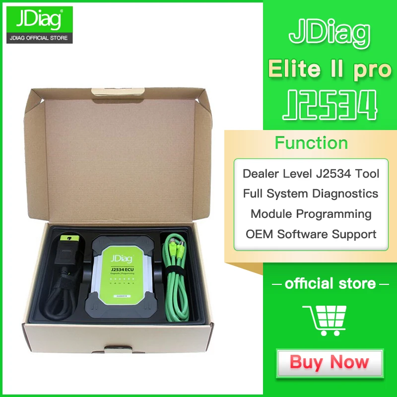 Универсальный сканер OBD2 JDiag Elite2 Pro J2534 для диагностики и программирования |