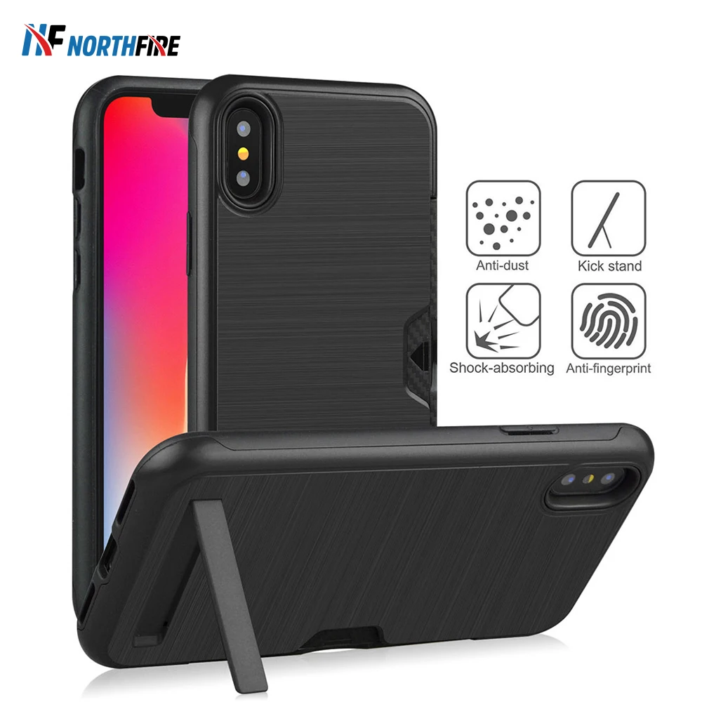 NORTHFIRE Armor Phone Case For iPhone 6 6s 7 8 Shockproof Card Holder Plus XSMAX X XS XR Ultra Slim Cover |