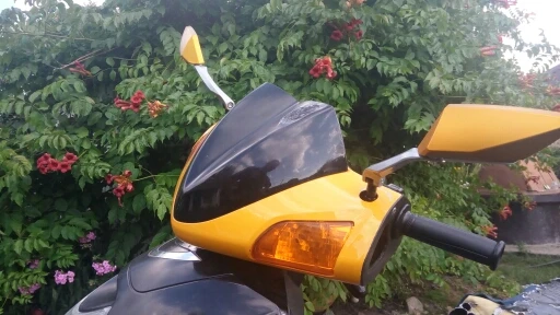 Руль велосипеда заднего вида боковое зеркало заднего вида зеркала Universa для Honda Kawasaki Yamaha Suzuki скутер KTM Benelli черный