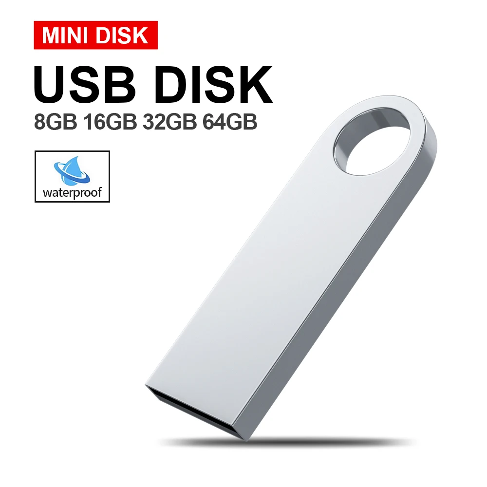 Mini disco USB 2,0, memoria usb unidad flash usb de metal, 64G, 32G, 16G, 8g, unidades flash de alta velocidad
