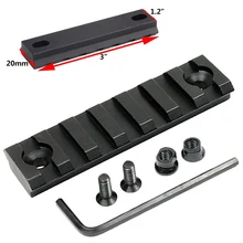 3 ''Пикатинни Уивер прицела рельсовый адаптер для AK страйкбол Принадлежности для охоты Алюминий сплав 7-слот под два отверстия трек