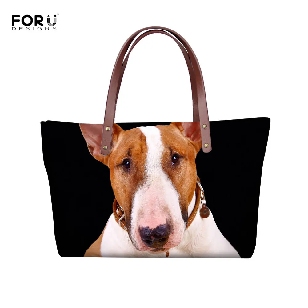 FORUDESIGNS/2 шт./компл. бультерьеров печати Для женщин Сумки большие сумки через плечо для женщин, женские сумки на плечо с длинным мужской кошелек из ПУ кожи - Цвет: Z3034AL