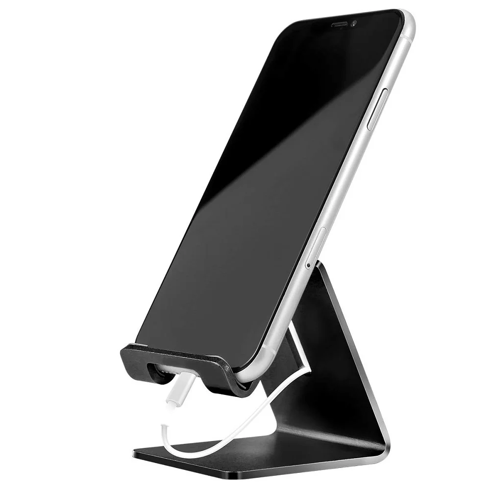 Untoom держатель для мобильного телефона Подставка для iPhone Xs Max X 8 7 6 Plus универсальная подставка для телефона из алюминиевого сплава подставка для samsung S9 - Цвет: Black