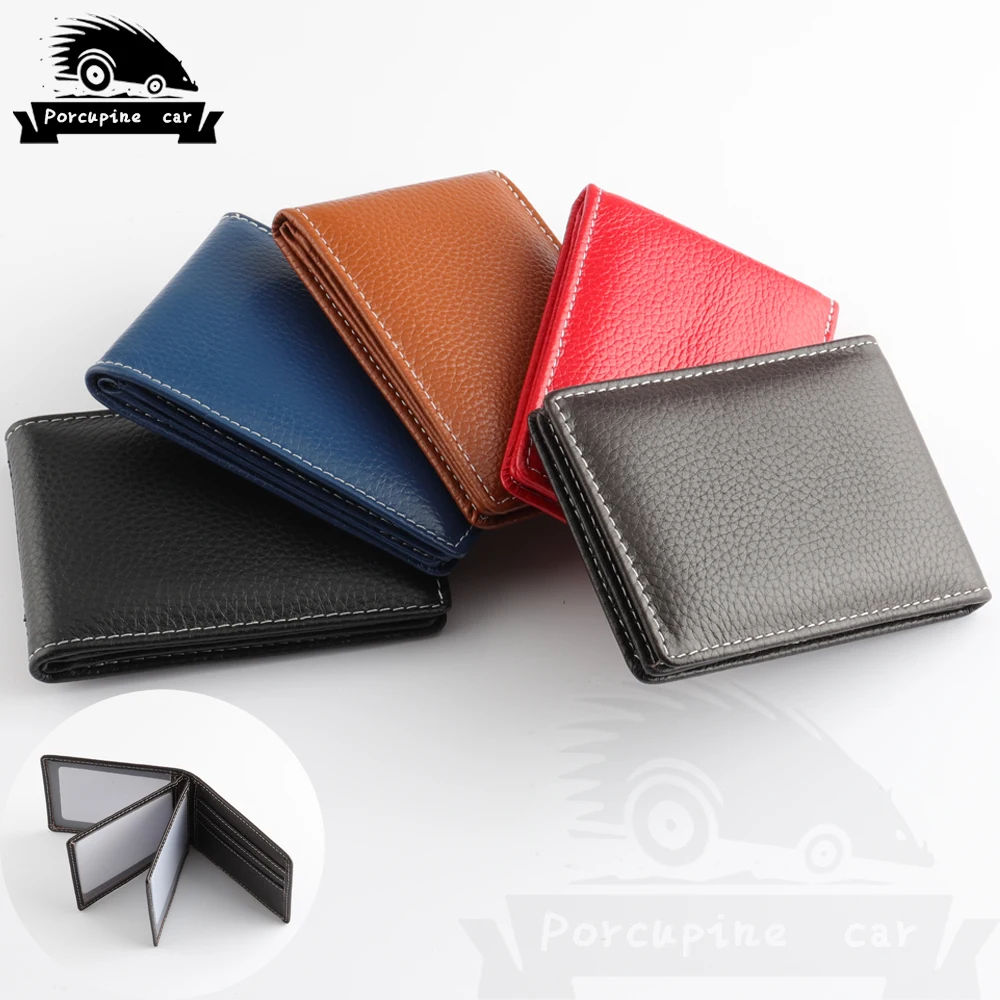 

Leather Airspeed Bank Card Package Driver License Holder for BMW Mercedes Audi Volkswagen Mazda Honda Chevrolet Porsche Subaru