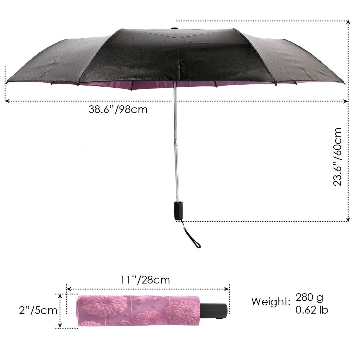 Зонты для защиты от солнца, защита от ультрафиолета, женский зонт, 3D Зонт с цветком, не автоматический, три складных зонта