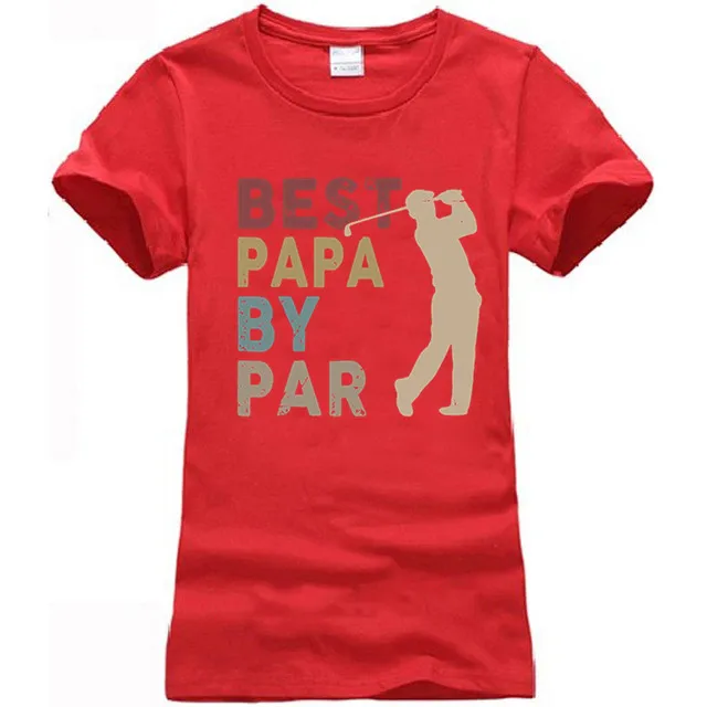 Мужские Fathers Day best Papa по пар Забавный Подарок Для Гольфа Рубашка - Цвет: women red