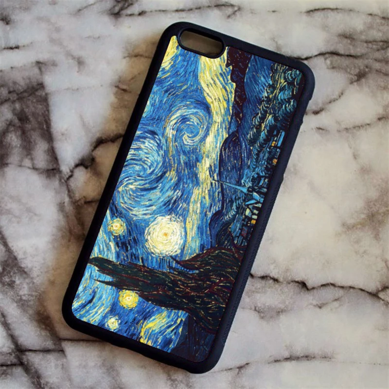 Цвет: желтый KETAOTAO Vincent Van Gogh Notte Stellata чехол для телефона s для iPhone 4S 5C SE 5 5S 6 6S 7 8 Plus X чехол из мягкого ТПУ резины силикона - Цвет: Цвет: желтый