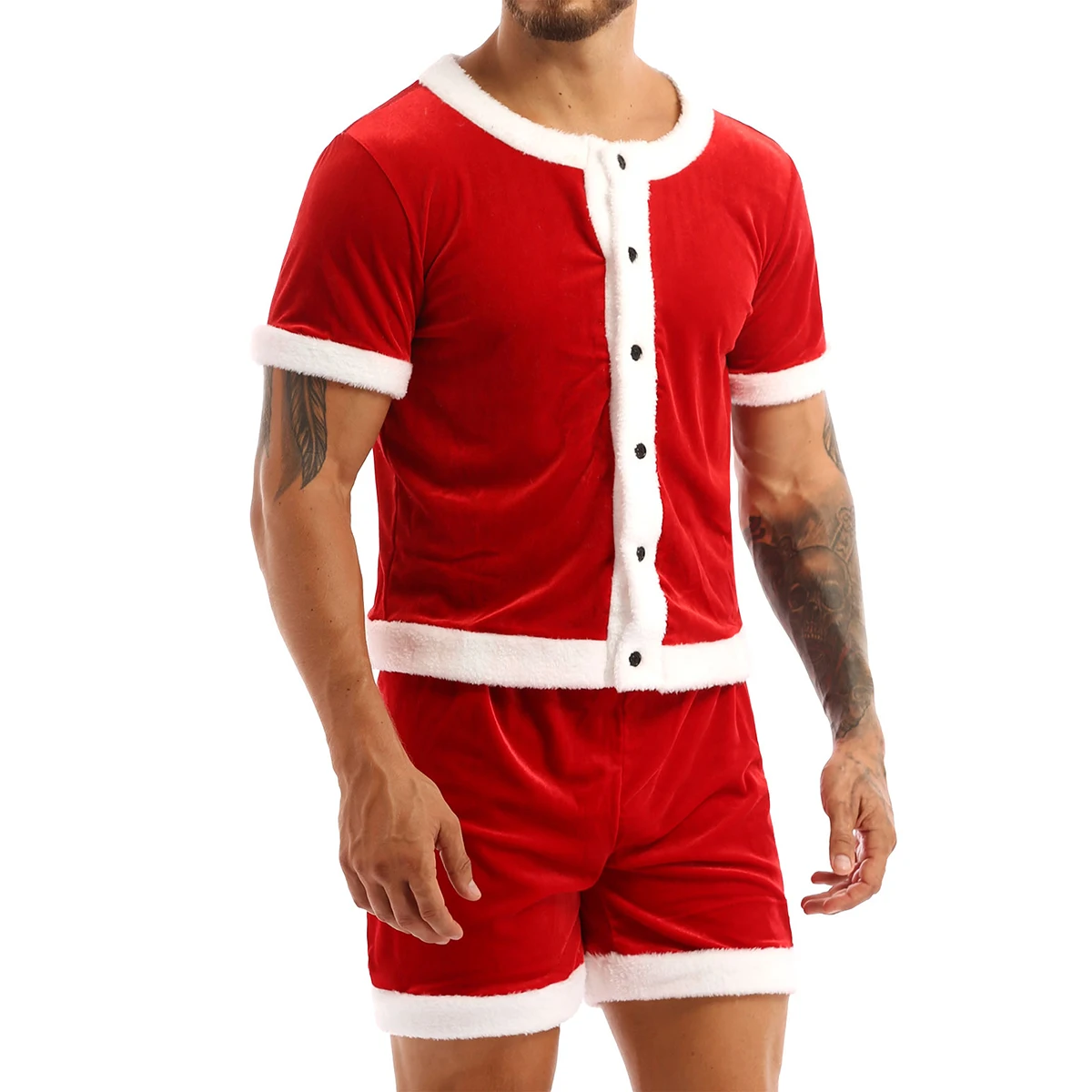 Kostum Cosplay Santa Klaus Dewasa Natal 