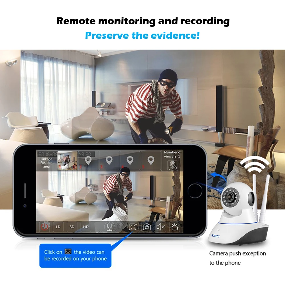 KERUI приложение Yoosee Wi Fi Беспроводной домашняя ip камера видеонаблюдения с