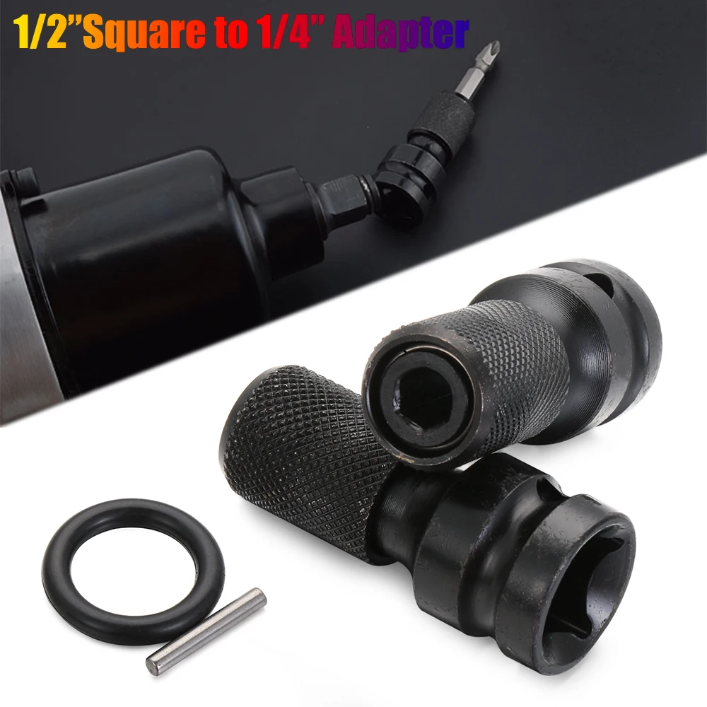 1/2" Square To 1/4" Hex Ratchet Socket Wrench Socket Adapter Spanner Set Drive Converter Impact Tool 50*22*18mm