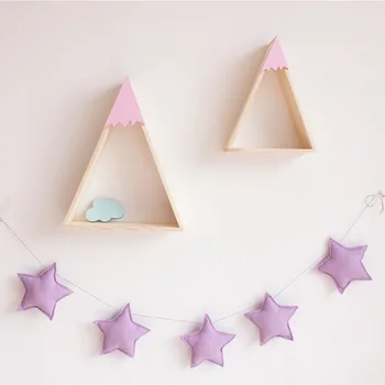 

Ins Colour Felt Fabric String Star Garland Party Banner Tent Bed Mat Baby Shower Bunting Ornament Kids Room Hanging Wall Decor