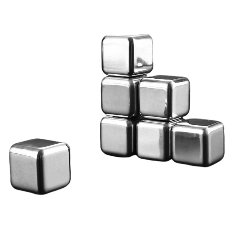 Stainless Steel Whiskey Stone Ice Cubes Reusable Chilling Glacier Rock Cooler for Whisky Wine Wedding Farther Easter Gift