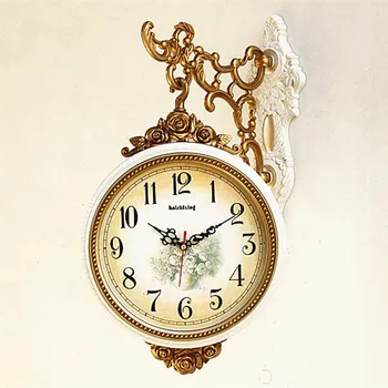 

Art Double-sided Wall Clock Silent Creative Living Room Decoration Wall Clock Digital Reloj De Pared Outfit Modern Design DD6WC