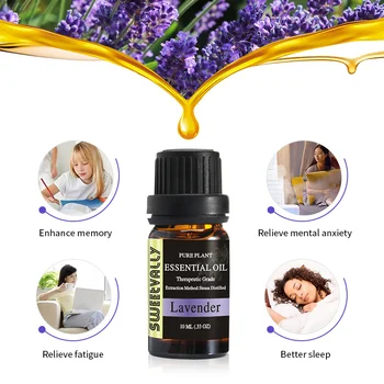 

10ml Lavender Essential Oil Natural Plant Aromatherapy Fragrance Essential Oils for Home Air Freshening Relieve stress Oil