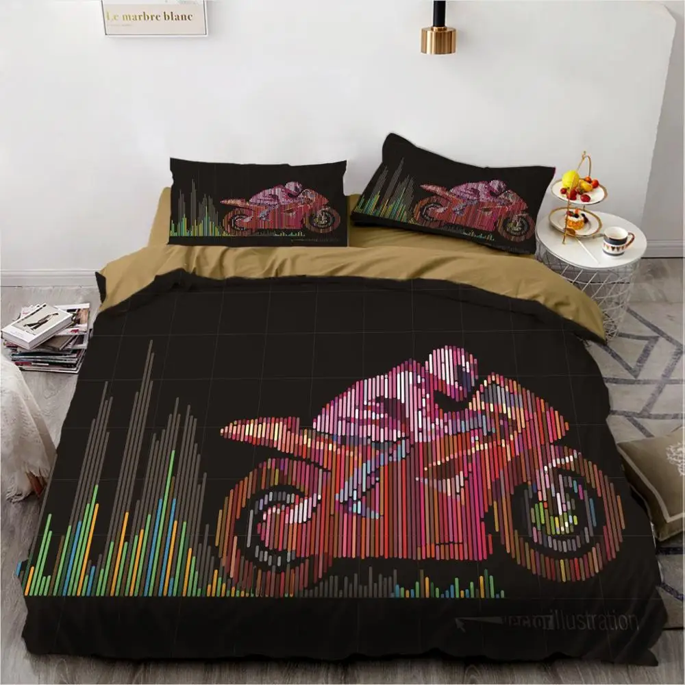 

Car Racing Bedding Set Full Queen King Double Twin Size Duvet Cover Set Microfiber Bed Linen Set Winter Bedding for Girls Boys