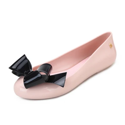 pink Melissa/обувь; Новинка года; женские сандалии на плоской подошве; Брендовая женская прозрачная обувь; сандалии Melissa; женская прозрачная обувь; цвет черный, розовый - Цвет: pink