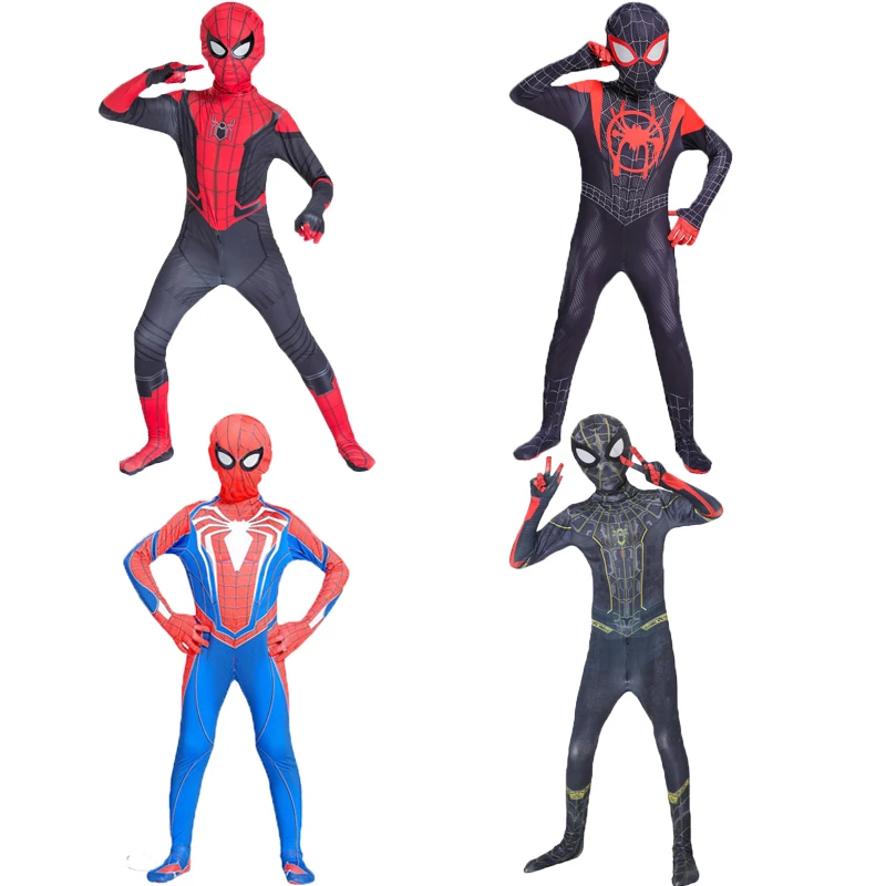 Новый интегрированный костюм Spiderboy не выходя домой далеко от дома для детей |
