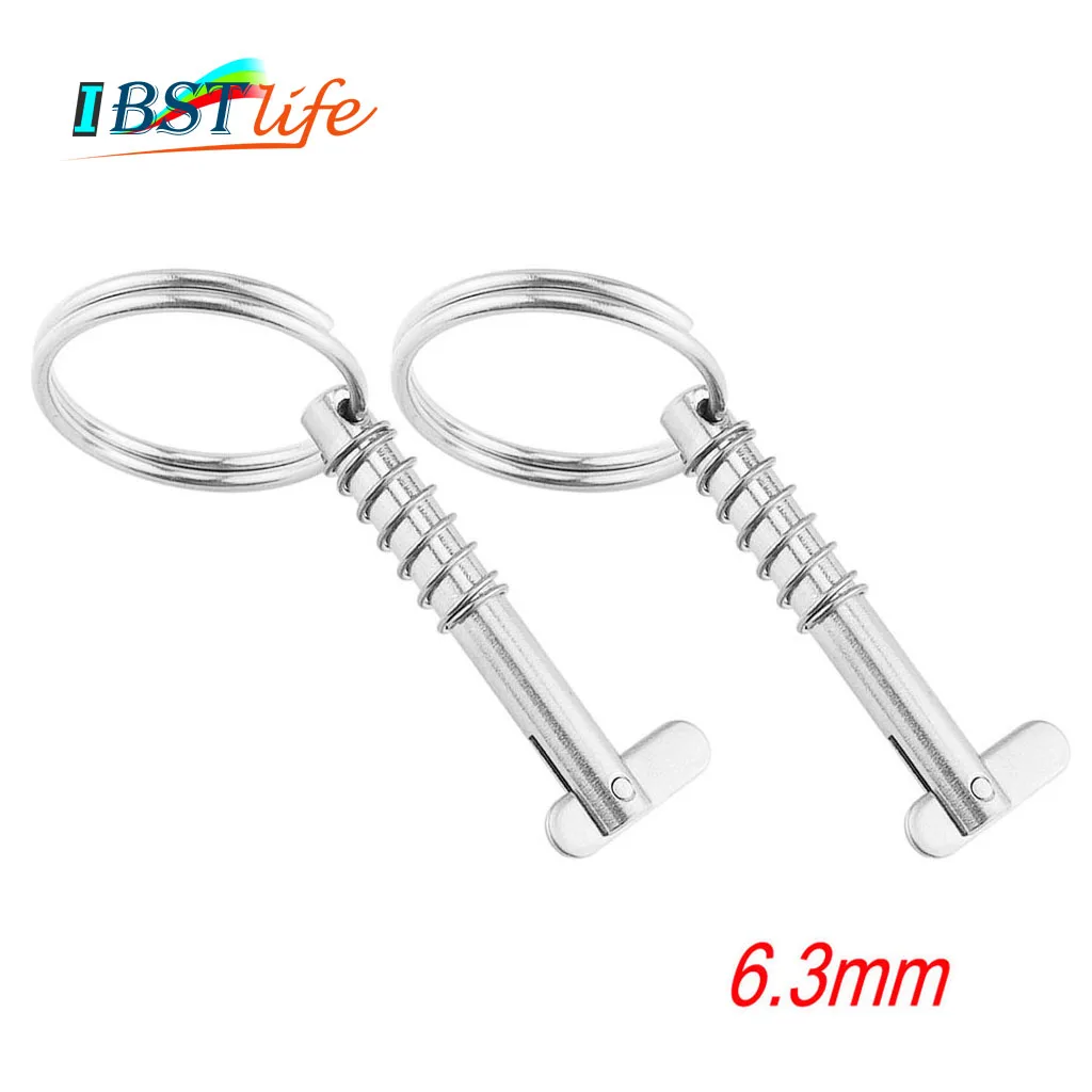 2PCS 6.3mm Marine Grade 316 Stainless Steel Quick Release Pin for Boat