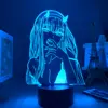 Anime DARLING In The FRANXX zero two 3D night light colorful remote control touch usb new strange led table lamp ► Photo 2/6