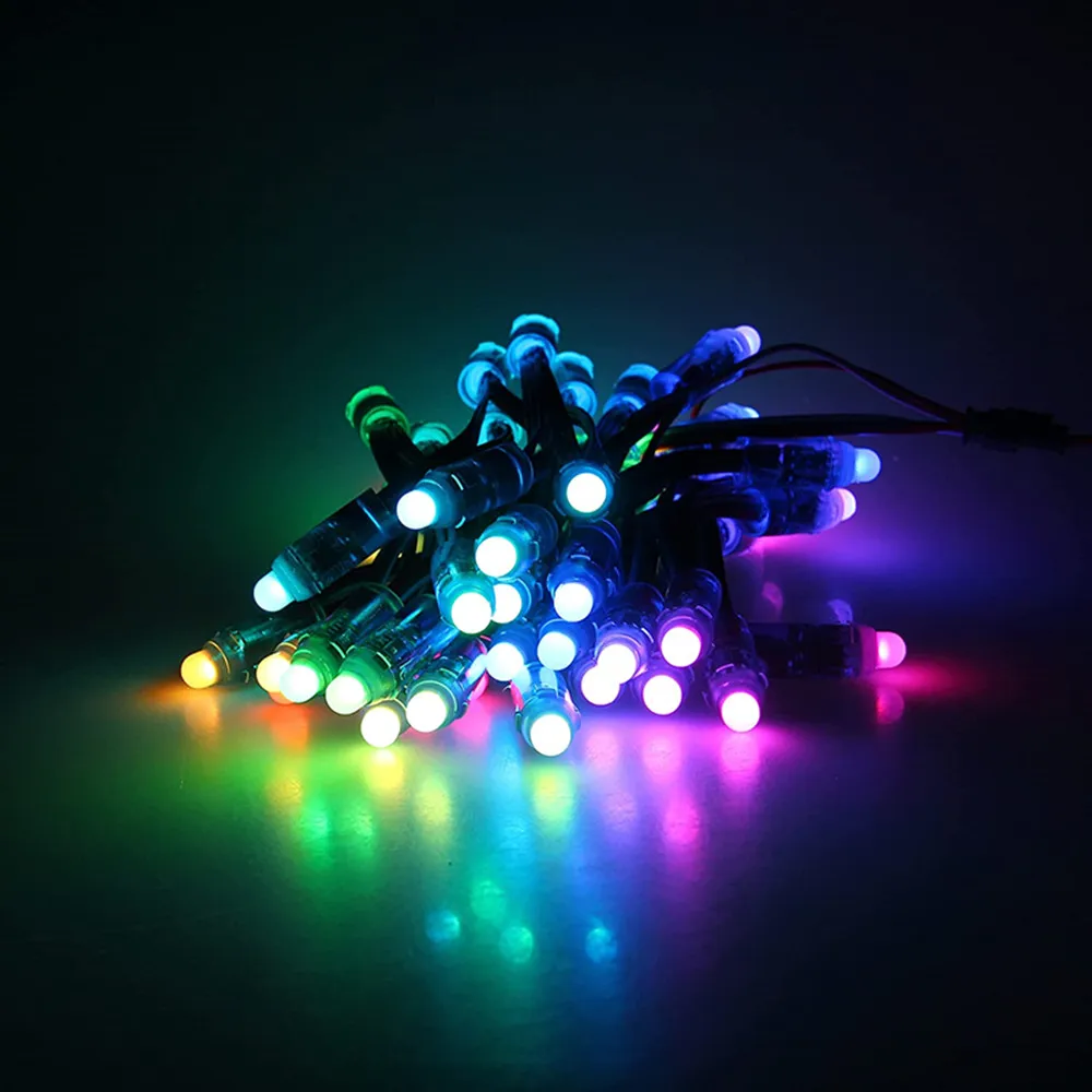 

50pcs/Lot Full Color DC12V Pixel Led Modules 12mm WS2811 IC Digital Programmable Addressable Festival Letter Sign String Lights