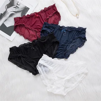 

Sexy Low Rise Panties Women Transparent Lingerie Mesh Underwear Ladies Breathable Underpants Female Underwear Majtki Damskie