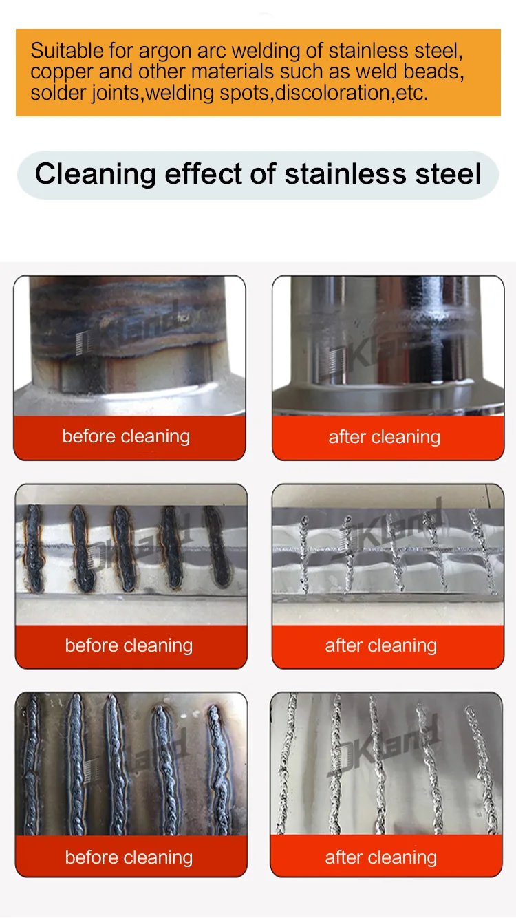 Limpiador de soldaduras de acero inoxidable para equipo de tratamiento pulido electrolítico soldadura de arco de argón líquido