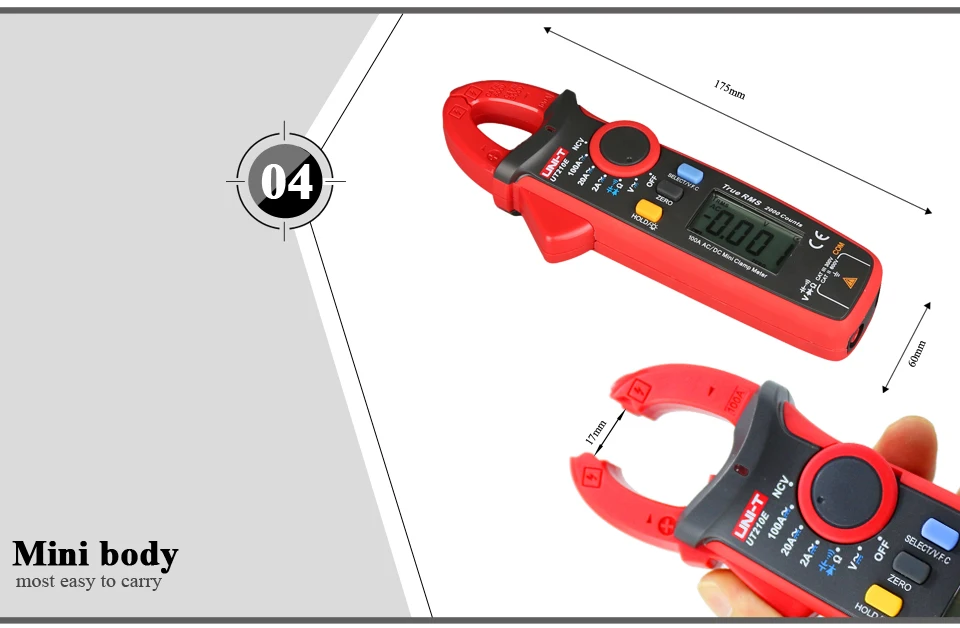 voice volume meter UNI-T UT204 Plus/UT210 Series Clamp Ammeters. Temperature Voltage Tester LCD Digital Current clamp AC/DC NCV True Rms Multimeter loggers tape measure