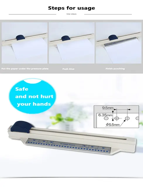 EAGLE 837 Two-hole Punch Round Hole Puncher Loose-leaf Paper A4/A5/A6  Document Binding Punching Machine Tool Circle Hole Punch - AliExpress