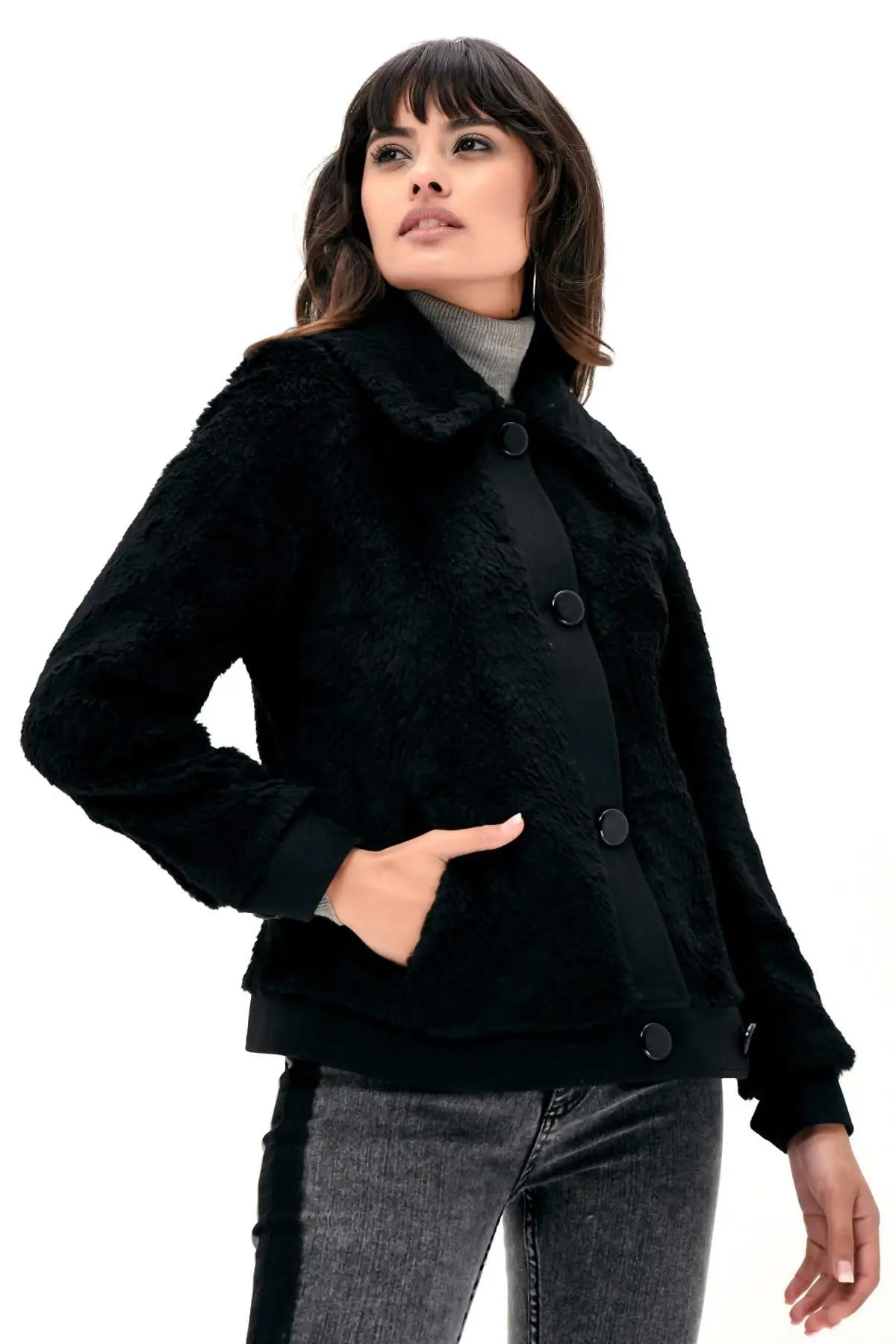 Dewberry женская черная Coat-1160001Z6609