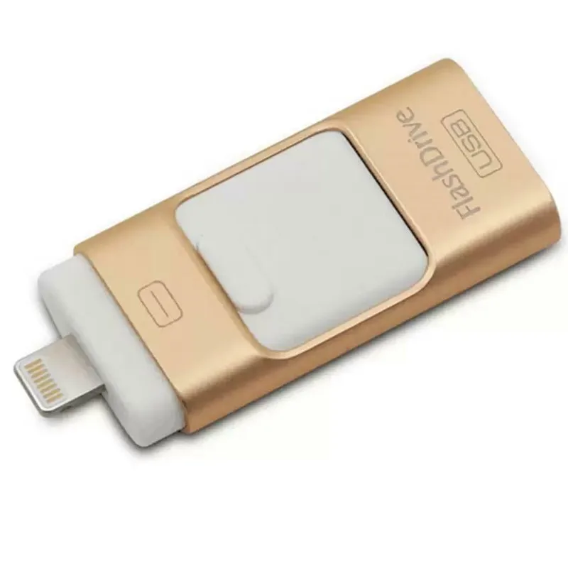 OTG USB флеш-накопитель 64 Гб 128 г 3 в 1 u диск для apple iphone карта памяти 16 роскошный android