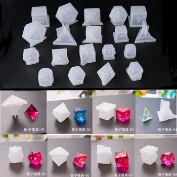 

19pcs / diy mirror 3d fondant chocolate silicone mold digital game tool silicone uv resin jewelry crafts mold