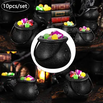 

BESTOYARD 10pcs 5x7cm Halloween Candy Bucket Halloween Candy Holder Container Halloween Witchs Cauldron Trick or Treat Candy Jar