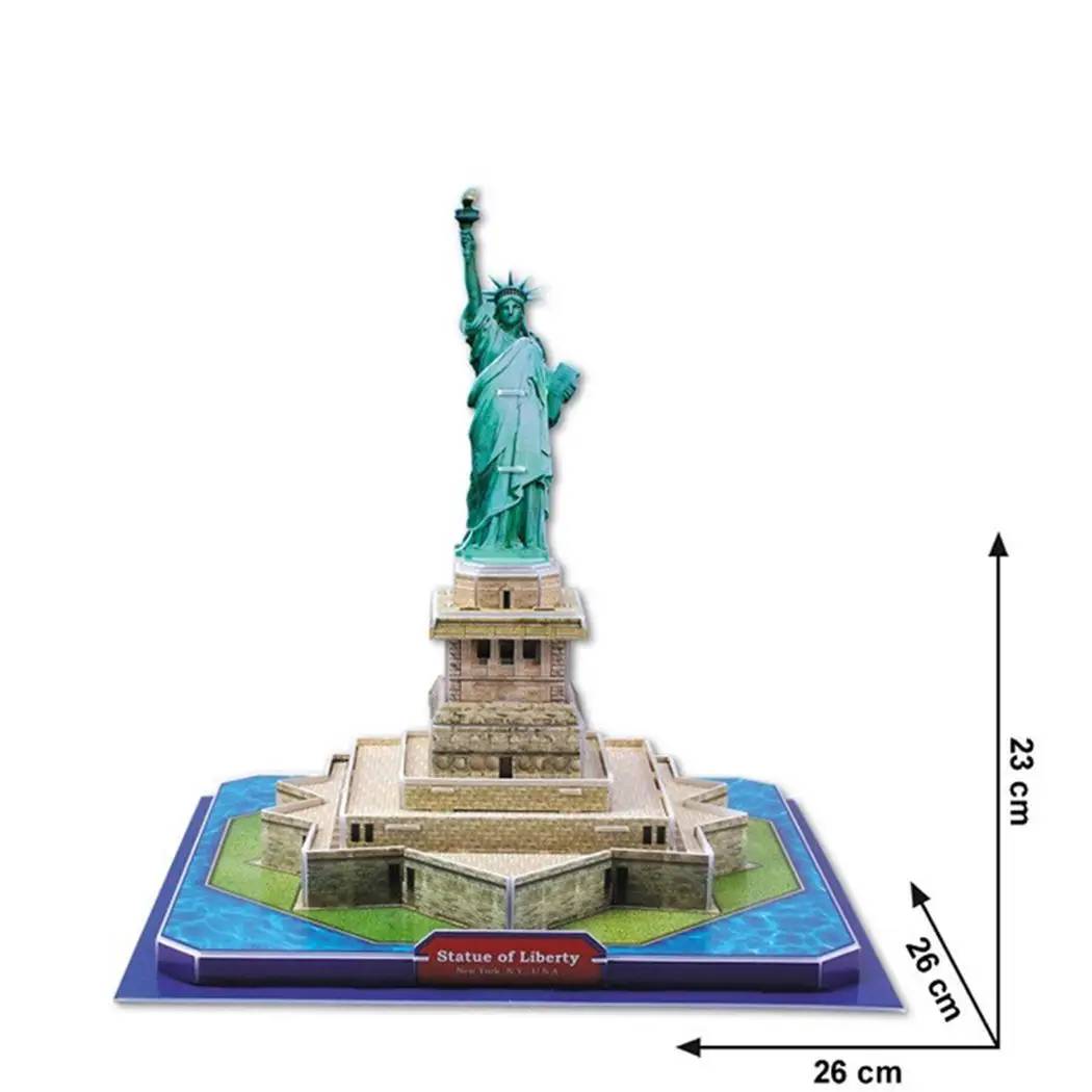statue of liberty 3D головоломка детская Строительная головоломка DIY сборка картины От 7 до 14 лет игрушки - Цвет: statue of liberty