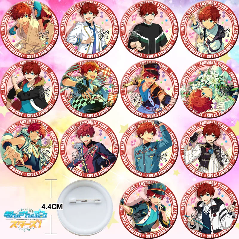 

14pcs Ensemble Stars Amagi Hiiro Bedge Collect Badge 44mm Button Brooch Pin Souvenir Figuras Cosplay Gift 8298