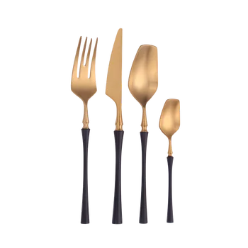 

4Pcs 304 Stainless steel cutlery Set Colorful Rainbow Cutlery Tableware European Canton Tower Shape Dinnerware Knife Dinner Sets