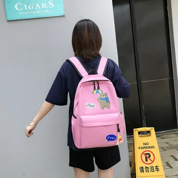 

Backpack 2020 New Style Schoolbag Cute Bookbag School Bags for Teenage Girls Unisex Zipper Canvas Backpack