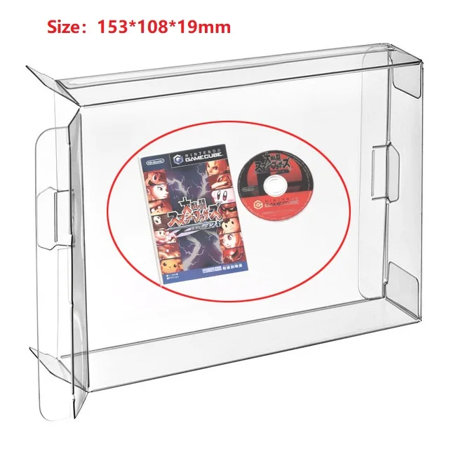

H 10pcs Carts Clear CIB Game Box Case Protector Sleeve for NGC Gamecube Single Disk DVD Box Protectors Japan Version