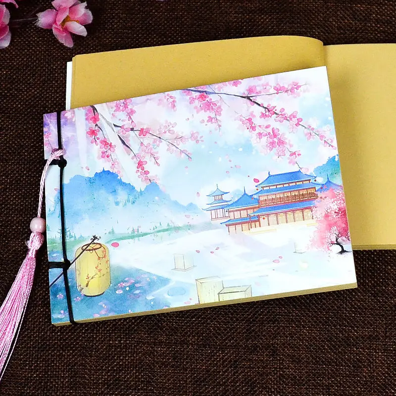 Китайский стиль ретро антикварная маленькая записная книжка деятельности маленький подарок студенческий приз мини-блокнот - Цвет: Red Luo