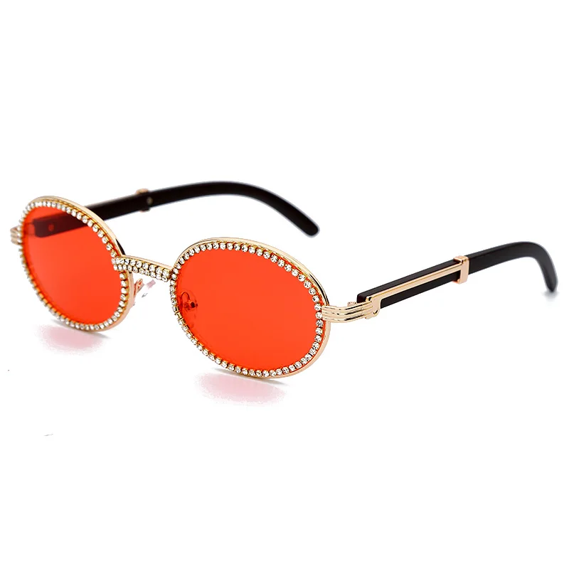 JASPEER круглые солнцезащитные очки со стразами мужские и женские роскошные брендовые дизайнерские пластиковая титановая оправа фиолетовые красные светоотражающие очки - Цвет линз: 3