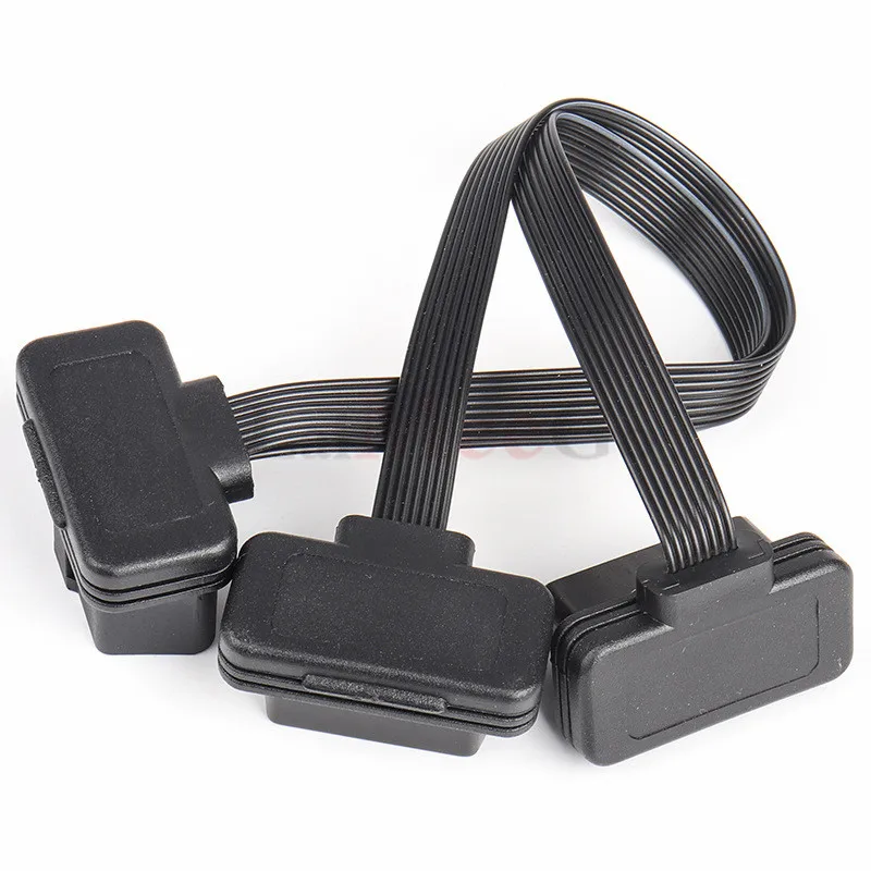 Newest ELM327 OBD2 16Pin Male to Female Extension Cable for OBD2 OBDII Car Diagnostic Adapter Connector Extension cords (6)