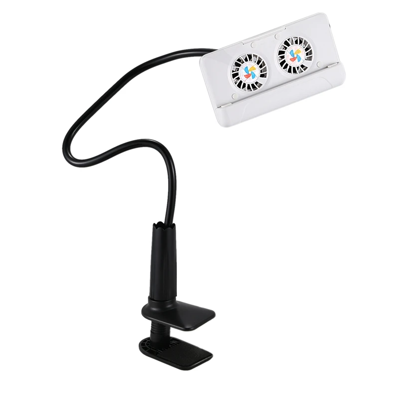 

Phone Holder Flexible Stand Mount Cell Phone Radiator with 4400Mah Power Bank White