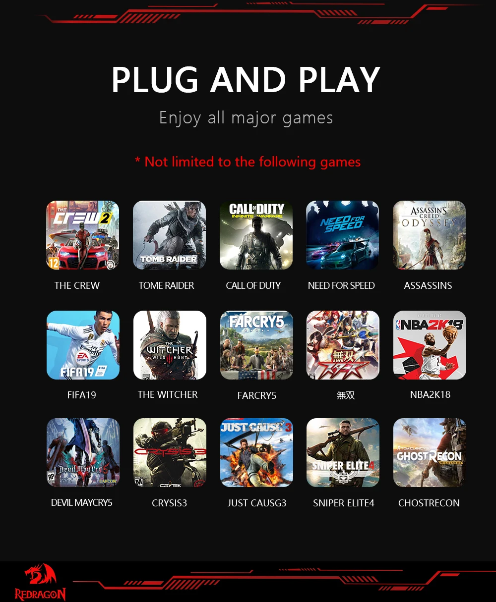 Redragon SEYMUR2 G806-1 12 кнопок проводной геймпад для Xbox 360 nintendo Switch Playstation PC PS2 PS3 контроллер Джойстик триггеры