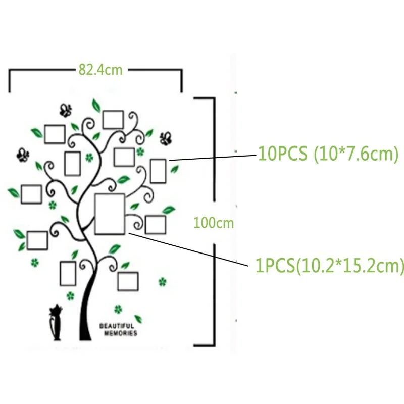 3D дерево наклейка из акрила, фотоальбом наклейки для стен растение дерево форма украшения стикер s домашний Декор настенный плакат висячий
